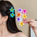 Pack of 6 - Medium Size Flower Hair Claw Clips