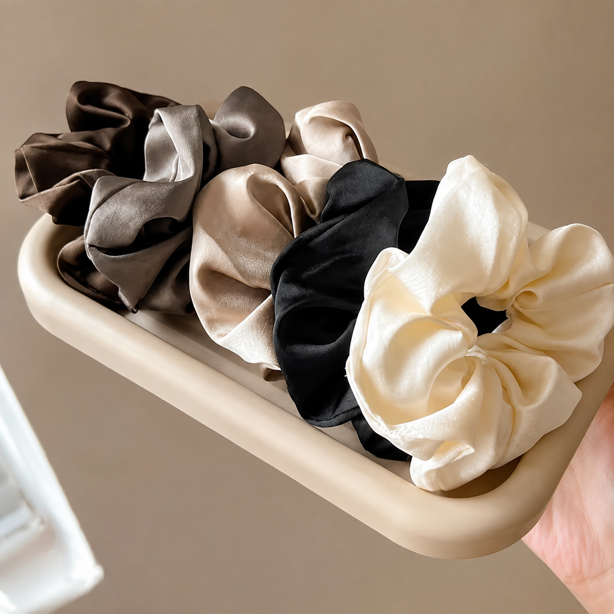 Pack of 5 - Premium Silk Satin Scrunchies